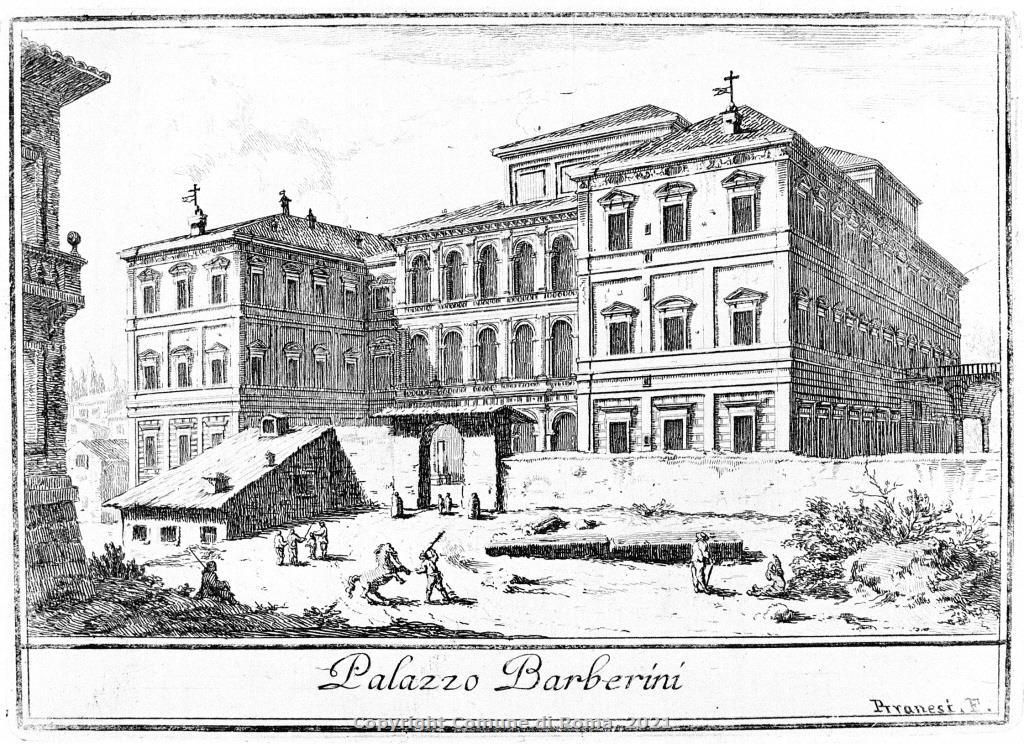 Veduta di Palazzo Barberini; 1748, G.B. Piranesi, Palazzo Braschi